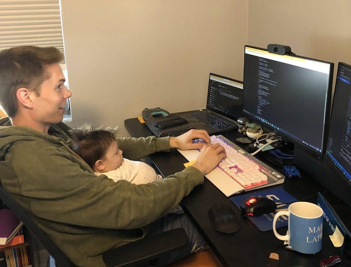 Me and my daughter coding